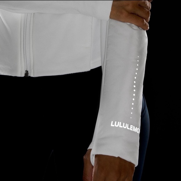 Lululemon Push Your Pace Women’s Jacket Winter Running Coat White Size 12 NWT - Picture 5 of 16